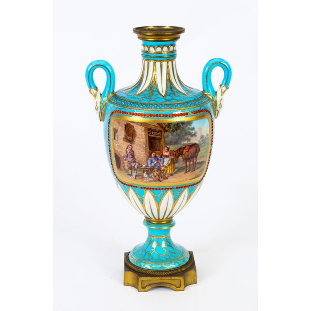 19th Century French Porcelain Urns, Set of 2 For Sale - Image 14 of 18