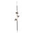 Vintage Mid Century Black Gold Tension Pole Lamp Light For Sale