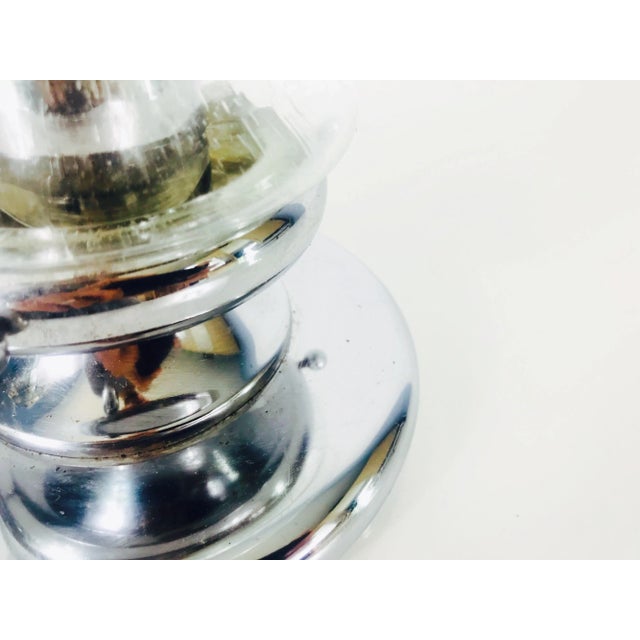 Metal 1970s Doria Ice Glass Table Lamp For Sale - Image 7 of 10