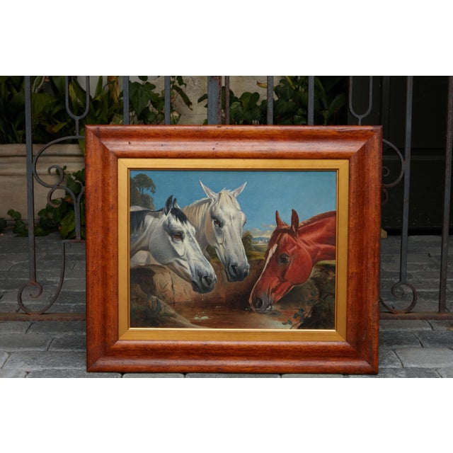 Late 19th Century English Oil on Board Horse Painting by John Alfred Wheeler, circa 1880 For Sale - Image 5 of 10