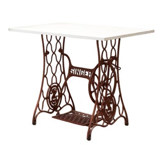 Mid 20th Century Singer Base Table Desk For Sale