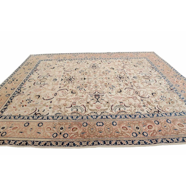 Vintage Mid Century Tabriz Rug For Sale - Image 4 of 7