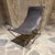 2000s Modern Studio Lounge Chair Brown Leather Sling Iron For Sale - Image 12 of 12