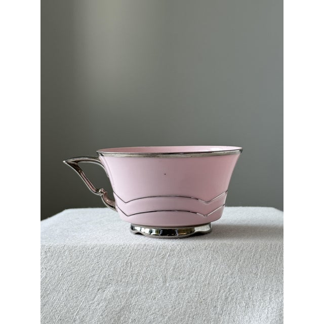 Ceramic Pink Porcelain Coffee and Tea Set by Epiag, 1920s, Set of 19 For Sale - Image 7 of 13