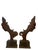 1900s Pair of Hand-Carved Architectural Figures on Marble Pedestals – Art Deco Period For Sale - Image 4 of 16