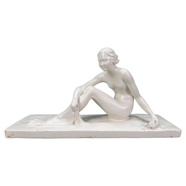 Mid-Century White Ceramic Figurative Sculpture, ca. 1950s For Sale - Image 18 of 18