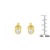 10K Yellow Gold 1/5 Cttw Round Brilliant-Cut Near Colorless Diamond Bezel-Set Stud Earrings (H-I Color, I1-I2 Clarity) - 2 Pieces For Sale In New York - Image 6 of 6