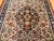 Textile Vintage Persian Isfahan Area Rug, Handwoven Floral Pattern, Ivory & Navy, 3’ X 4’ For Sale - Image 7 of 12