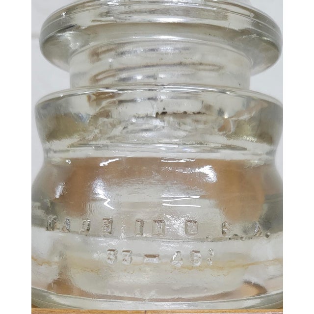 Vintage Hemingray 45 Clear Glass Insulator For Sale In Kansas City - Image 6 of 12