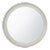 Modern Round Silver Leaf Mirror For Sale