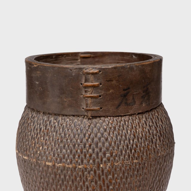 Early 20th Century Chinese Woven River Basket, C. 1900 For Sale - Image 5 of 5