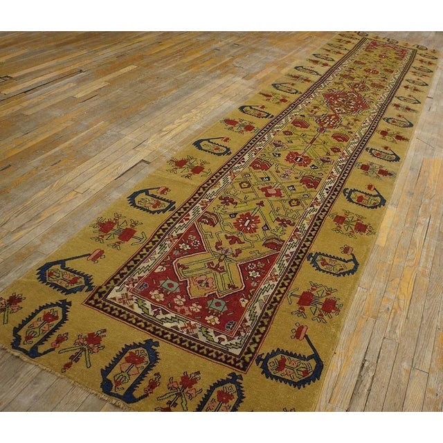 19th Century 1870s Antique Brown Geometric Caucasian Shusha Karabagh Hallway Runner Rug For Sale - Image 5 of 12