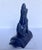 • Vintage Chinese Cobalt Blue Glazed Figural Architectural Roof Tile Guardian Beast - 8" For Sale - Image 9 of 10