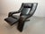 Mid-Century Italian Kilkis Lounge Chair with Ottoman and Integrated Small Side Table in Black Leather by Ammaniti & Vitello for Brunati, Italy, 1960s For Sale - Image 16 of 17