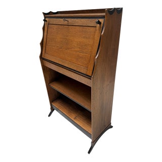 Art Deco Amsterdam School Drop-Leaf Desk by Willem Penaat for Metz and Co, 1920s For Sale