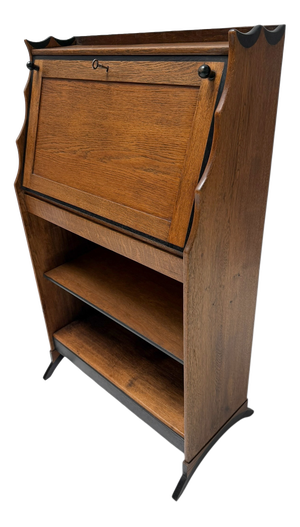 Art Deco Amsterdam School Drop-Leaf Desk by Willem Penaat for Metz and Co, 1920s