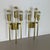 This modernist light set was produced in italy in the 1970s in italy. It is made of brass and features a very unique and...
