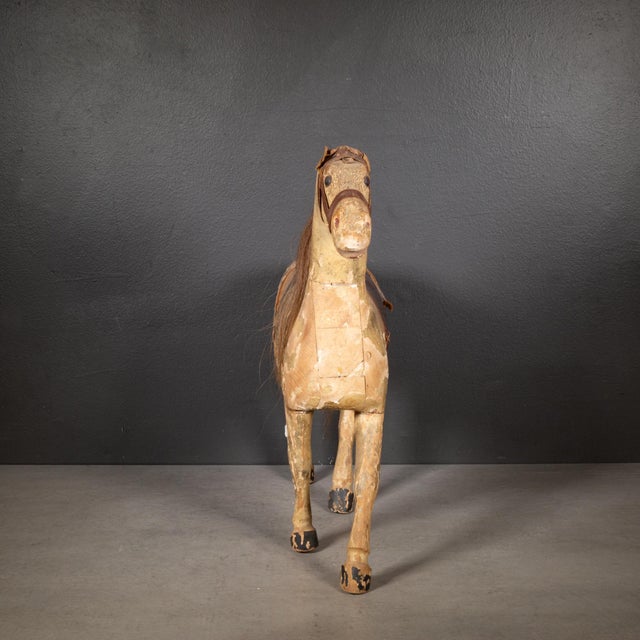 Wood Mid-Late 19th C. Carved Horse c.1850-1890 For Sale - Image 7 of 9