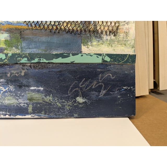 Early 21st Century Main Street Bridge, Abstract Expressionist, Mixed Media on Canvas, Marsha Glazière For Sale - Image 5 of 11