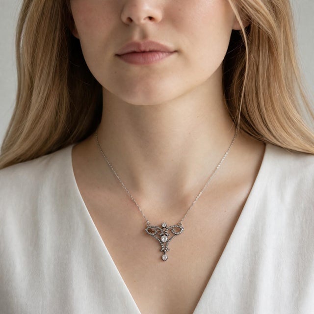 Antique Belle Époque 2ct Old-Cut Diamond Transformable Brooch Pendant For Sale - Image 4 of 6