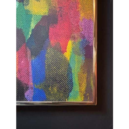 Burton Wasserman Oil on canvas abstract painting. Nicely done Oil with amazing colors and texture. Overall painting is in...