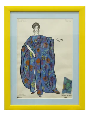 Nina Ricci 'Iris' 81 Watercolor Fashion Plate