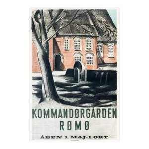 1960s Danish Exhibition Poster - Kommandørgården Rømø (National Museum of Denmark)