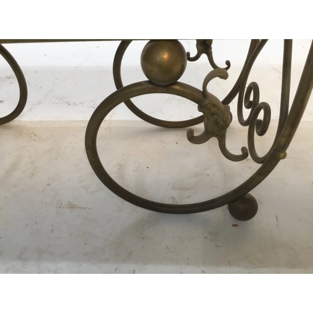 Metal 19th Century French Marble and Brass Two-Tier Table For Sale - Image 7 of 12