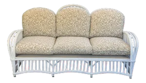 Vintage Rattan Cottage Sofa
