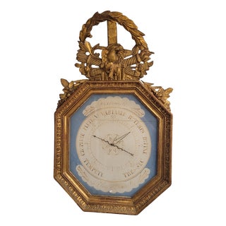 Louis XVI Torricelli Barometer in Carved and Gilded Wooden Frame, France, 18th Century For Sale