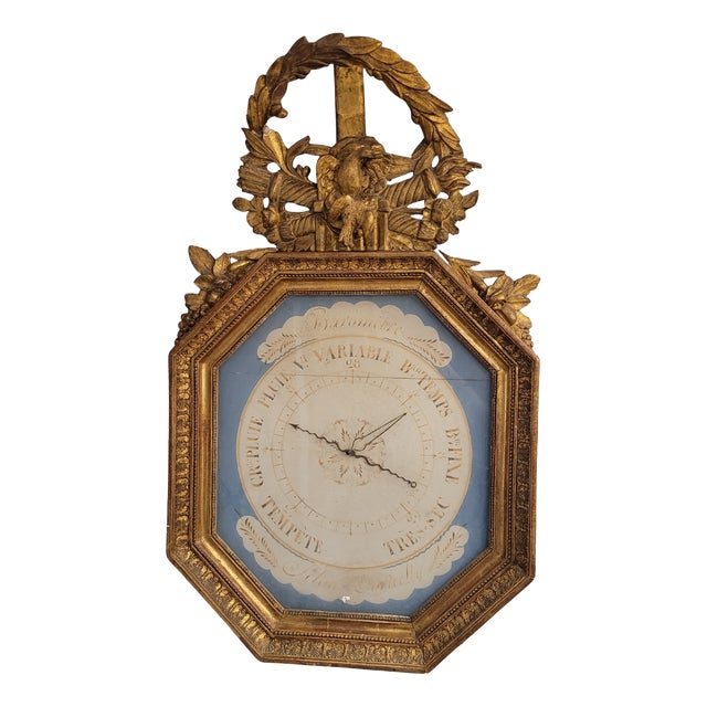 Louis XVI Torricelli Barometer in Carved and Gilded Wooden Frame, France, 18th Century For Sale