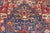 Antique Persian Heriz Serapi Rug With Blue Field Geometric Medallion Design For Sale - Image 13 of 17