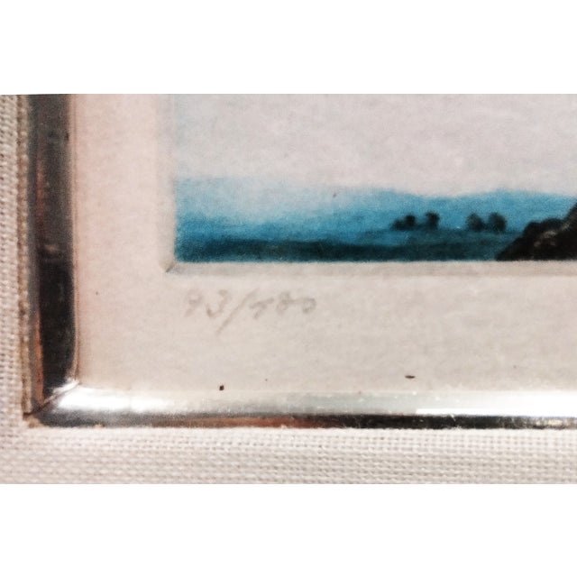 Contemporary 1970s Kurt Schonen Surreal Mountain Aquatint For Sale - Image 3 of 6