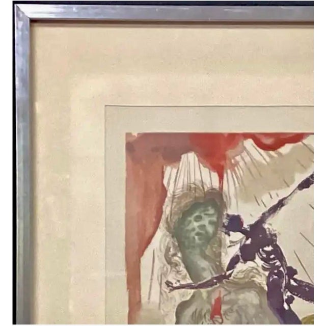 Salvador Dalí Signed Salvador Dali Surrealist Wood Cut Print For Sale - Image 4 of 8