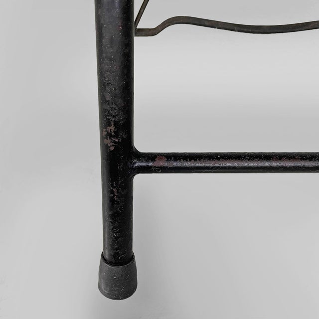 Italian Modern Folding Chair in Brown Leather and Metal, 1980s For Sale - Image 15 of 18