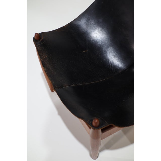 Vintage 272 Lounge Chair in Black Leather and Teak by Illum Wikkelsø, Denmark, 1960s For Sale - Image 15 of 17