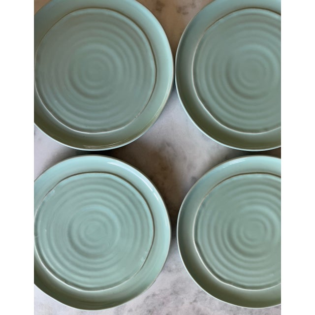 Italian Set of 4 Italian Ceramisia Dinner Plates For Sale - Image 3 of 7