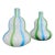 Vintage 1990s Murano Glass Style Gourd Vases- A Pair For Sale