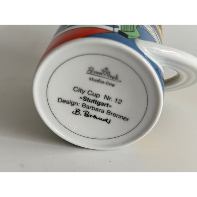 Postmodern Cupola City Cup Series No. 12 Stuttgart Mug by B. Brenner and Mario Bellini for Rosenthal Studio Line, 1990s For Sale - Image 3 of 4