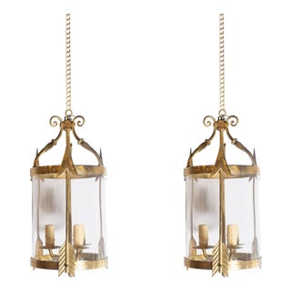 Mid 20th Century French Lanterns - a Pair For Sale