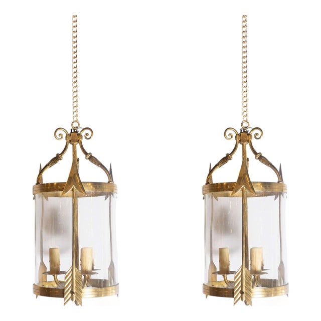 Mid 20th Century French Lanterns - a Pair For Sale