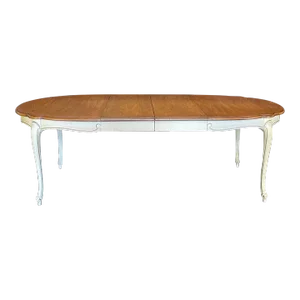 French Louis XV Style Midcentury Walnut Dining Table