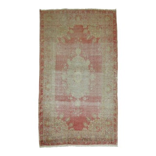 Vintage Turkish Shabby Chic Pink Rug - 3'10" x 6'3"
