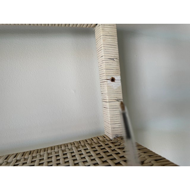 70's Vintage Coastal Wrapped Rattan Six - Tier Etagere For Sale - Image 11 of 12