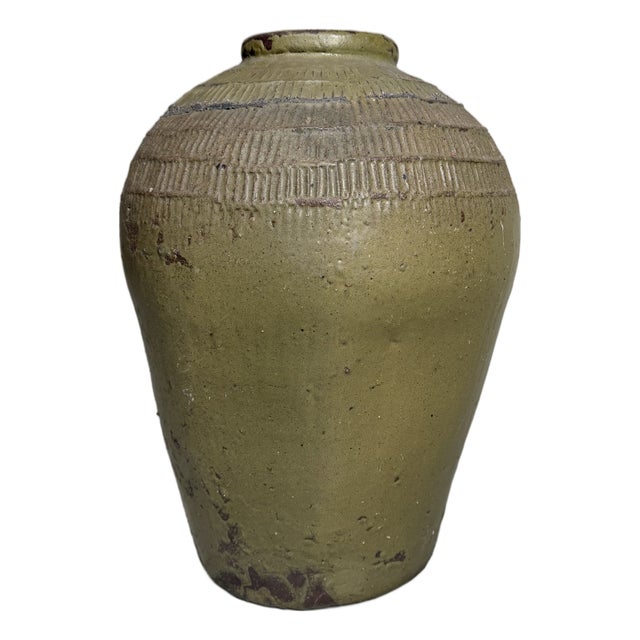 Japanese Tokoname Stoneware Storage Jar, 1900s For Sale