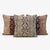 This 24'' x 24'' pillow cover set was made from authentic Turkish rug pieces — striped tribal bands in terracotta, gray...