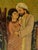 Paper Indian Kashmiri Papier-Mâché Table Lamp with Hand-Decorated Romantic Scenes, 1930 For Sale - Image 7 of 13