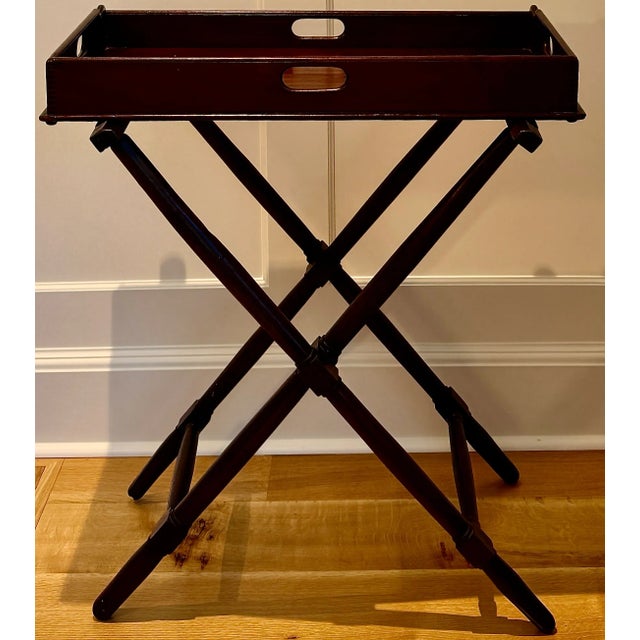 Mahogany Serving Tray on Stand, England, Circa 1890 For Sale - Image 4 of 8
