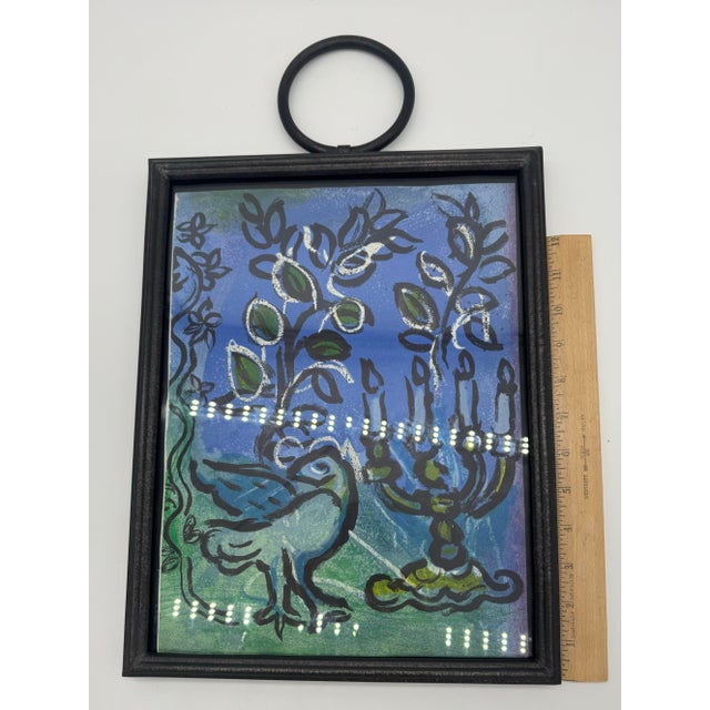 1962 Marc Chagall “The Candlestick” Original Color Lithograph, Jerusalem Windows For Sale - Image 9 of 12