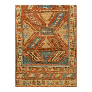 Rug & Kilim's Custom Oriental Rug with Rust and Slate Tribal Medallion For Sale